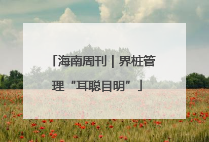海南周刊｜界桩管理“耳聪目明”