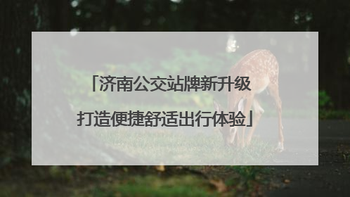 济南公交站牌新升级 打造便捷舒适出行体验