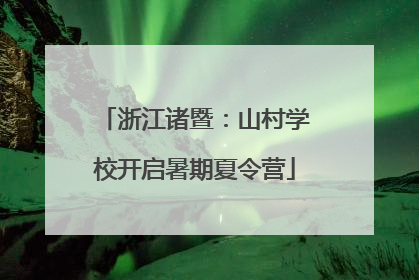 浙江诸暨：山村学校开启暑期夏令营
