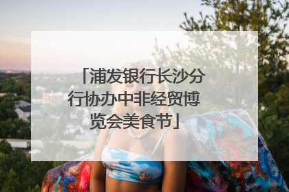 浦发银行长沙分行协办中非经贸博览会美食节