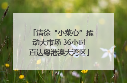 清徐“小菜心”撬动大市场 36小时直达粤港澳大湾区