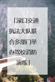 渌口交通执法大队联合多部门举办驾校消防演练