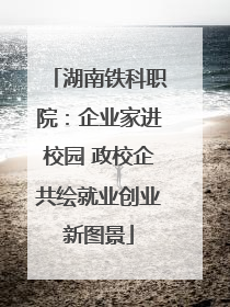 湖南铁科职院：企业家进校园 政校企共绘就业创业新图景