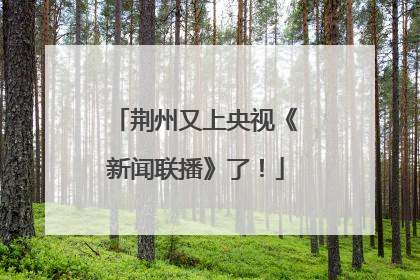 荆州又上央视《新闻联播》了！