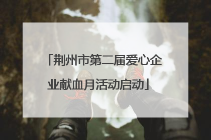 荆州市第二届爱心企业献血月活动启动