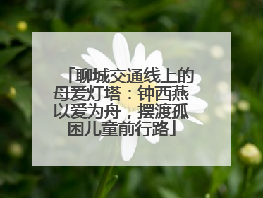 聊城交通线上的母爱灯塔：钟西燕以爱为舟，摆渡孤困儿童前行路