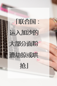 联合国：运入加沙的大部分面粉遭劫掠或哄抢