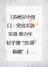 苏州吴中胥口：突出实训实战 助力年轻干部“壮苗抽穗”