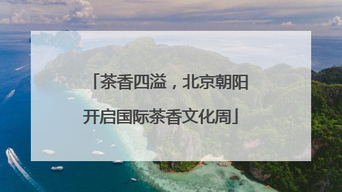 茶香四溢，北京朝阳开启国际茶香文化周