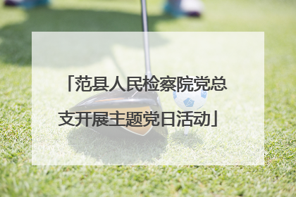 范县人民检察院党总支开展主题党日活动