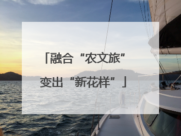 融合“农文旅” 变出“新花样”