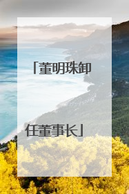 董明珠卸任董事长
