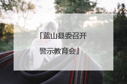 蓝山县委召开警示教育会