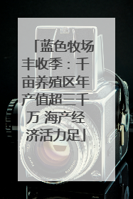 蓝色牧场丰收季：千亩养殖区年产值超三千万 海产经济活力足
