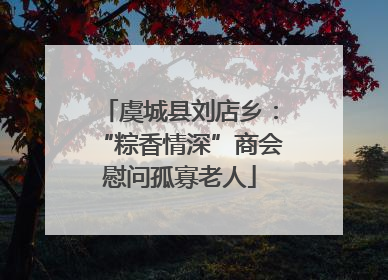 虞城县刘店乡：“粽香情深”商会慰问孤寡老人