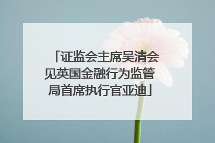 证监会主席吴清会见英国金融行为监管局首席执行官亚迪