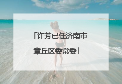 许芳已任济南市章丘区委常委