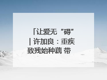 让爱无“碍”｜许加良：重疾致残始种藕 带动致富靠双手