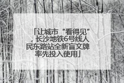 让城市“看得见”，长沙地铁6号线人民东路站全新盲文牌率先投入使用