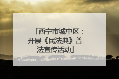 西宁市城中区：开展《民法典》普法宣传活动