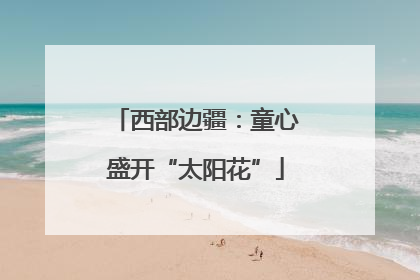西部边疆：童心盛开“太阳花”