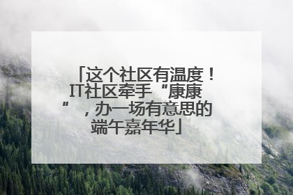 这个社区有温度！IT社区牵手“康康”，办一场有意思的端午嘉年华