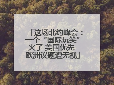 这场北约峰会：一个“国际玩笑”火了 美国优先 欧洲议题遭无视