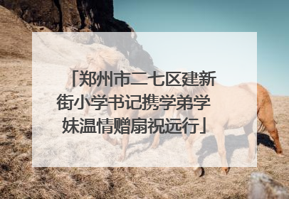 郑州市二七区建新街小学书记携学弟学妹温情赠扇祝远行