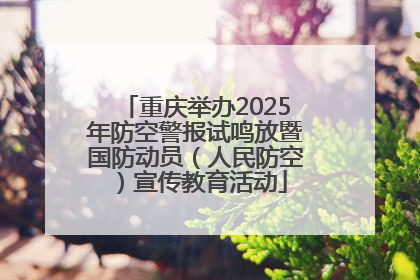 重庆举办2025年防空警报试鸣放暨国防动员（人民防空）宣传教育活动