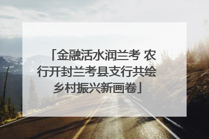 金融活水润兰考 农行开封兰考县支行共绘乡村振兴新画卷