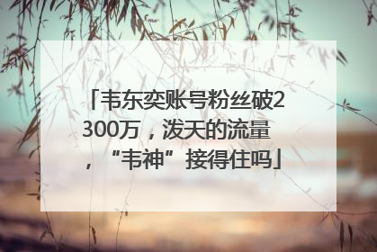 韦东奕账号粉丝破2300万，泼天的流量，“韦神”接得住吗