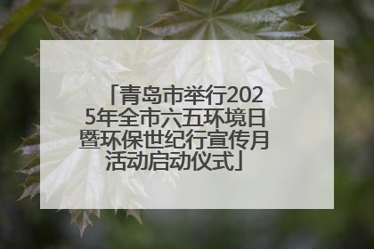 青岛市举行2025年全市六五环境日暨环保世纪行宣传月活动启动仪式
