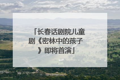 长春话剧院儿童剧《密林中的孩子》即将首演