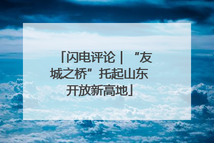 闪电评论｜“友城之桥”托起山东开放新高地