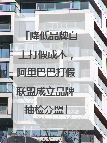 降低品牌自主打假成本，阿里巴巴打假联盟成立品牌抽检分盟