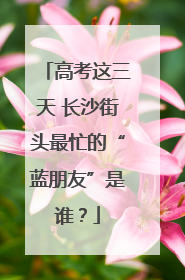 高考这三天 长沙街头最忙的“蓝朋友”是谁？