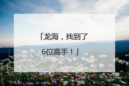 龙海，找到了6位高手！