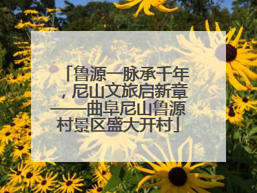 鲁源一脉承千年，尼山文旅启新章——曲阜尼山鲁源村景区盛大开村