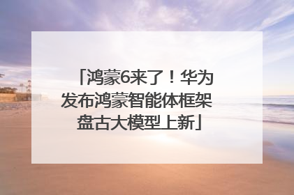 鸿蒙6来了！华为发布鸿蒙智能体框架 盘古大模型上新