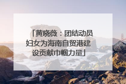 黄晓薇：团结动员妇女为海南自贸港建设贡献巾帼力量