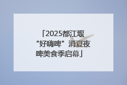 2025都江堰“好嗨啤”消夏夜啤美食季启幕