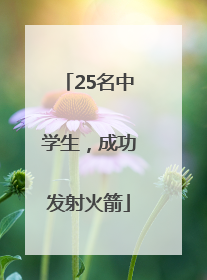 25名中学生，成功发射火箭