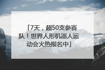 7天，超50支参赛队！世界人形机器人运动会火热报名中