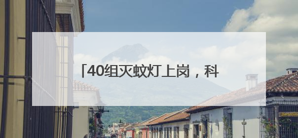 40组灭蚊灯上岗，科技助力居民安然度夏