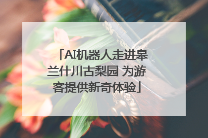 AI机器人走进皋兰什川古梨园 为游客提供新奇体验